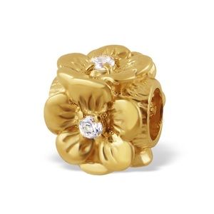 14k gold plated 925 silver charm Fits Pandora